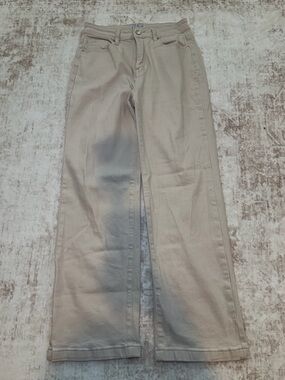 ETTELO Neutral Beige Straight Leg Jeans Women’s Size 8